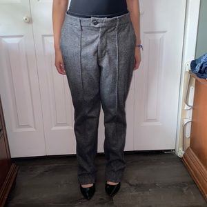 Grey Regular Fit Straight Leg Mid Rise